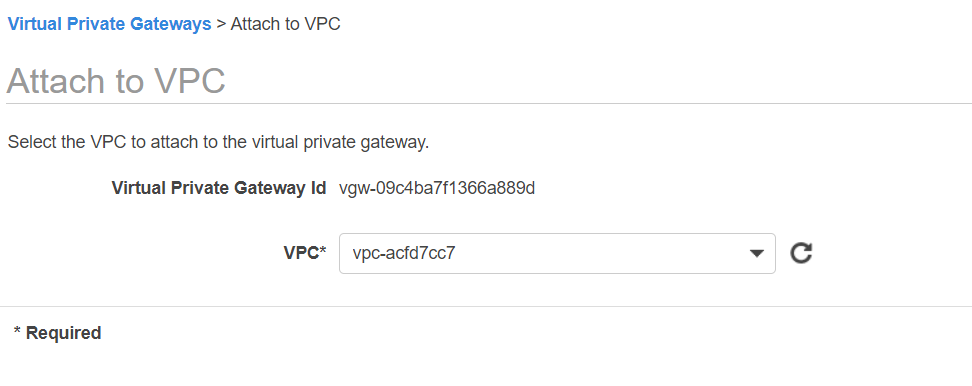 Virtual Private Gateway 생성