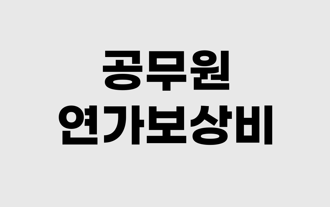 공무원 연가보상비