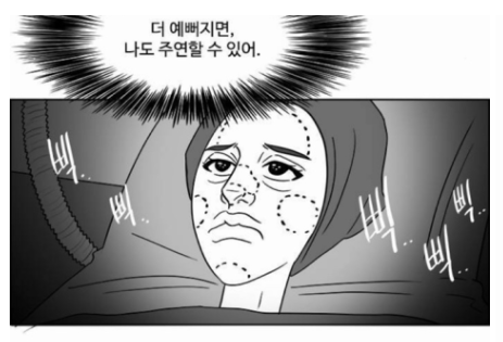 주연을 맡기 위해 성형을 하는 모미의 모습.