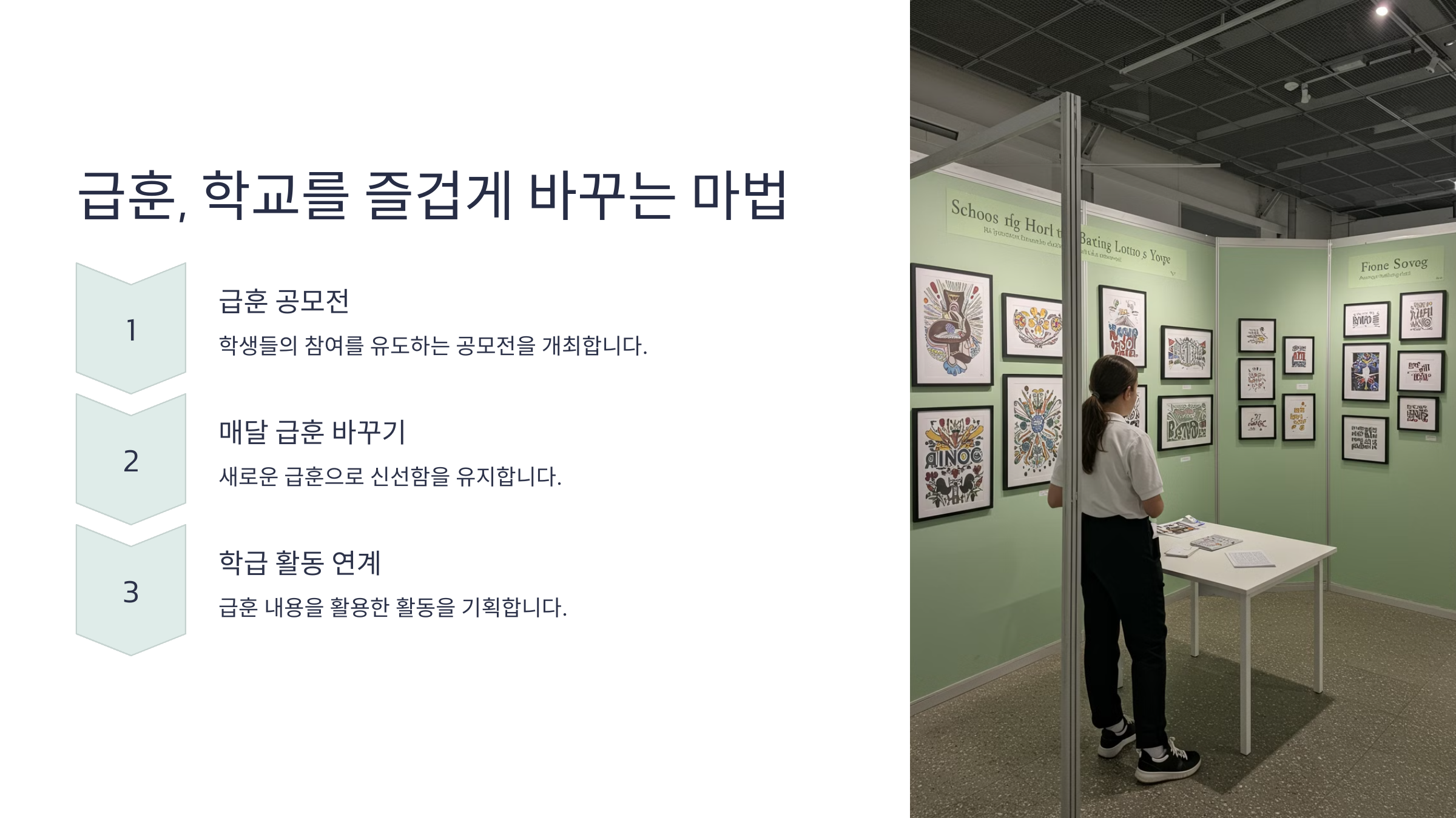 급훈으로 학교 분위기 바꾸기