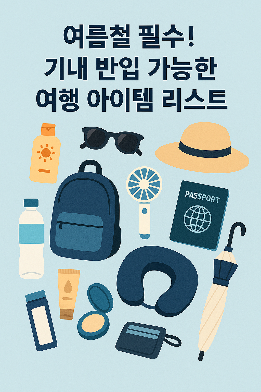 여름철 필수! 기내 반입 가능한 여행 아이템 리스트