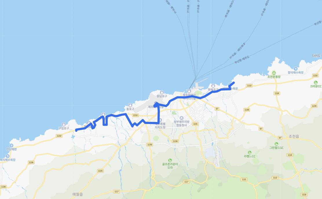  [제주 ] 316번 버스 시간표,  요금 : 하귀, 내도동, 제주도청, 제주공항, 관덕정