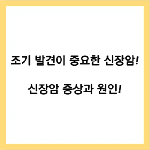 신장암 증상