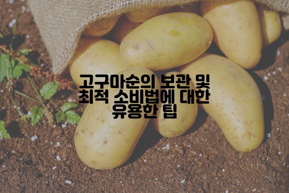 고구마순의 보관 및 최적 소비법에 대한 유용한 팁