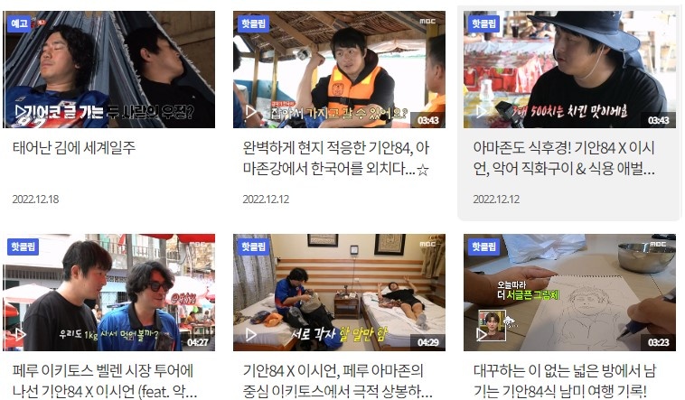 태어난 김에 세계일주 (태계일주) 재방송 편성표