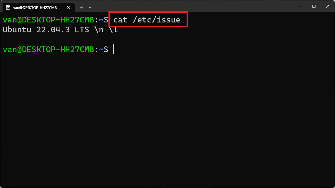 cat /etc/issue