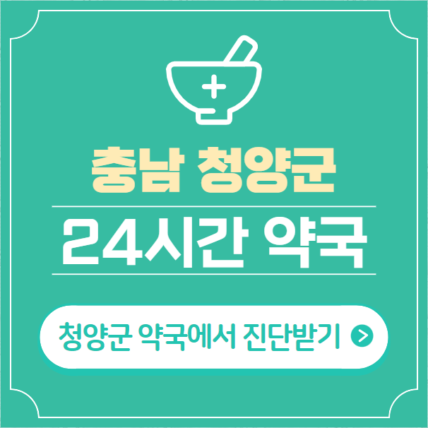 청양군 24시간 약국 찾기 | 휴일 야간 심야 일요일 당번약국 6곳