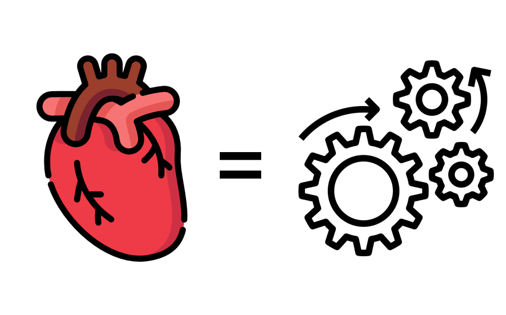 인간의 심장과 같은 엔진의 역할