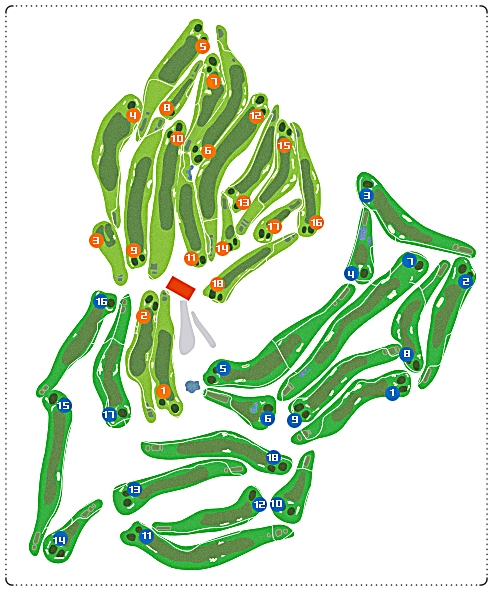 서울한양CC 골프 코스 전체 조감도
