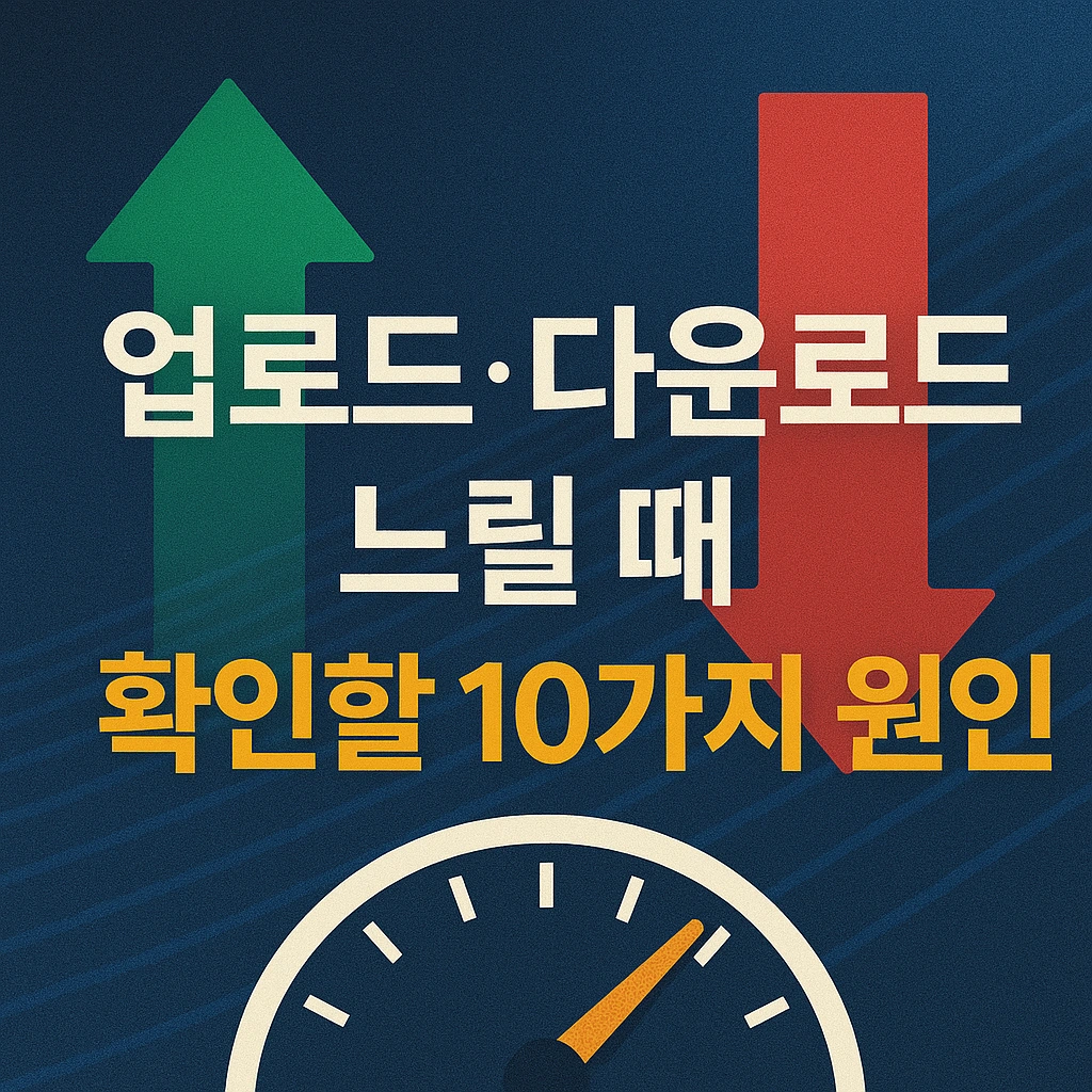 업로드와 다운로드 속도 모두 느릴 때 반드시 확인해야 할 원인 10가지