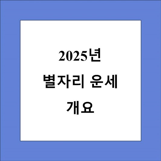 2025년 별자리 운세 개요 제목 상자