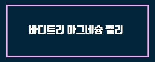  바디트리 마그네슘 젤리 And 헤이즐넛 향