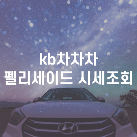  kb 국민 차차차 펠리세이드 가솔린 중고차 시세