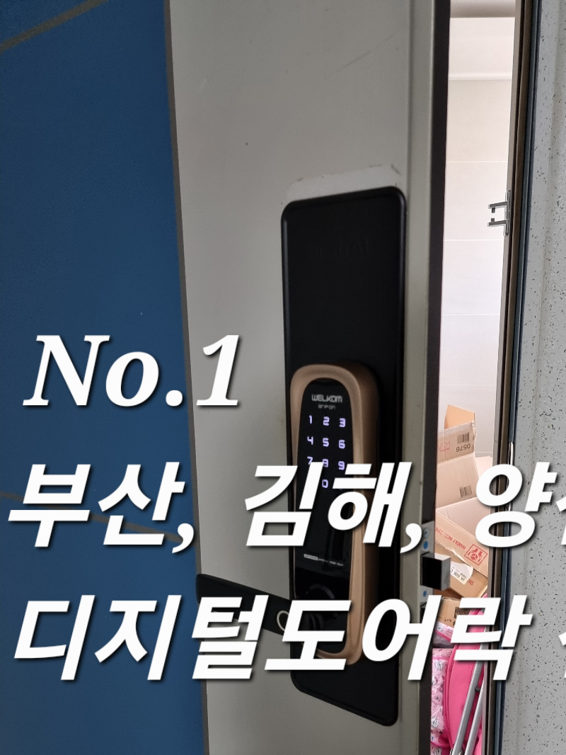 부산 진구 당감동 동일 스위트 아파트 현관문 전자키 번호키 디지털키 도어락 교체 설치