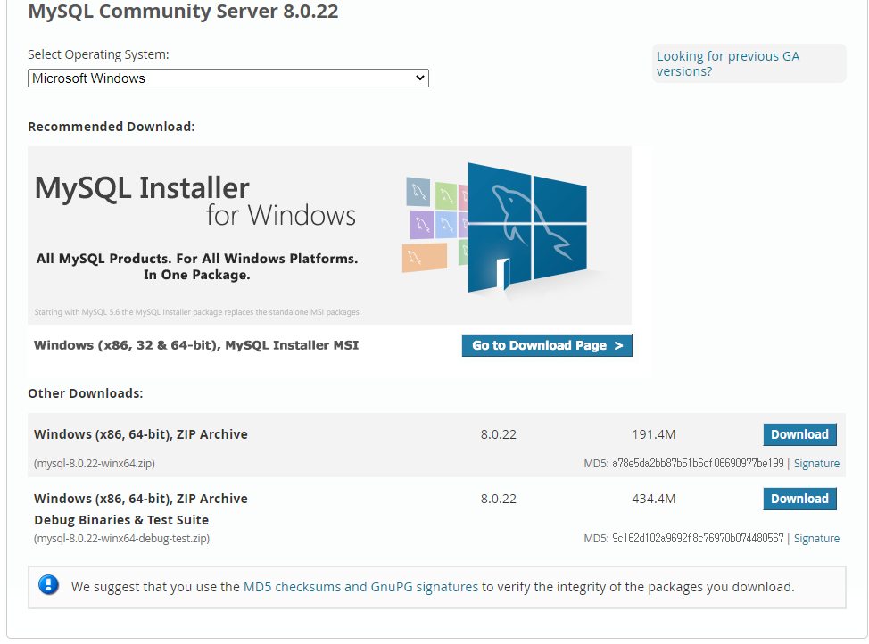  [APM] Window 에서 Apache + PHP+ Mysql WebServer 만들기 3부 MySql 편