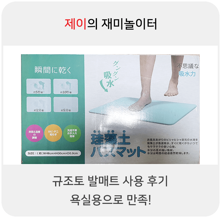  규조토 발매트 사용 후기. 욕실용으로 만족!