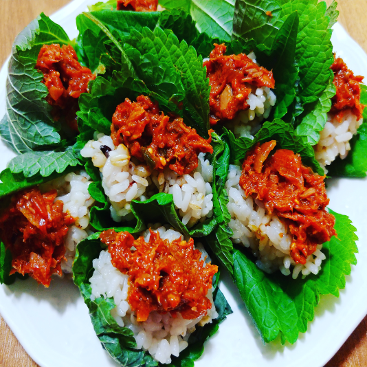  참치쌈장 쌈밥만들기