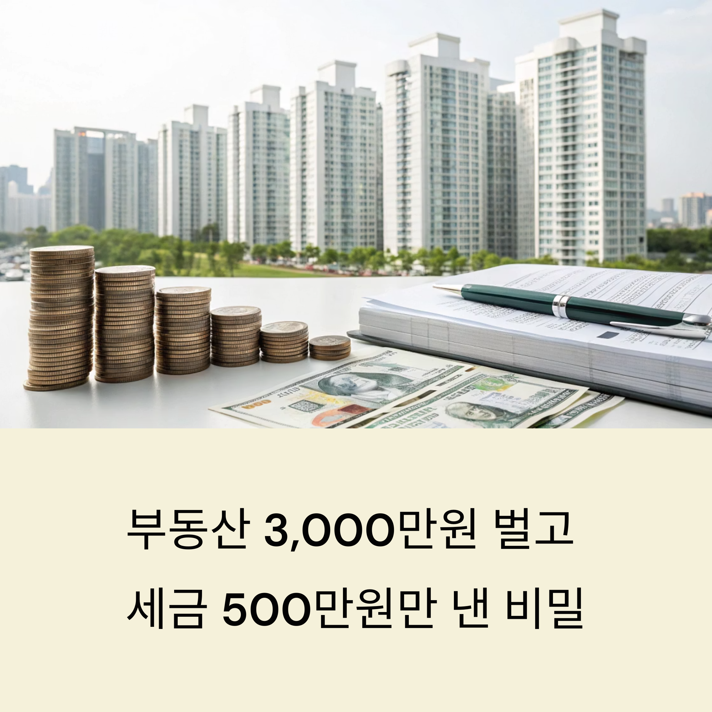 부동산 3,000만 원 벌고 세금 500만 원 낸 절세방법 (실제 사례 정리)