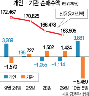  최근 개인투자자가 투자를 하지 않는 이유(신용잔고, 대주주)