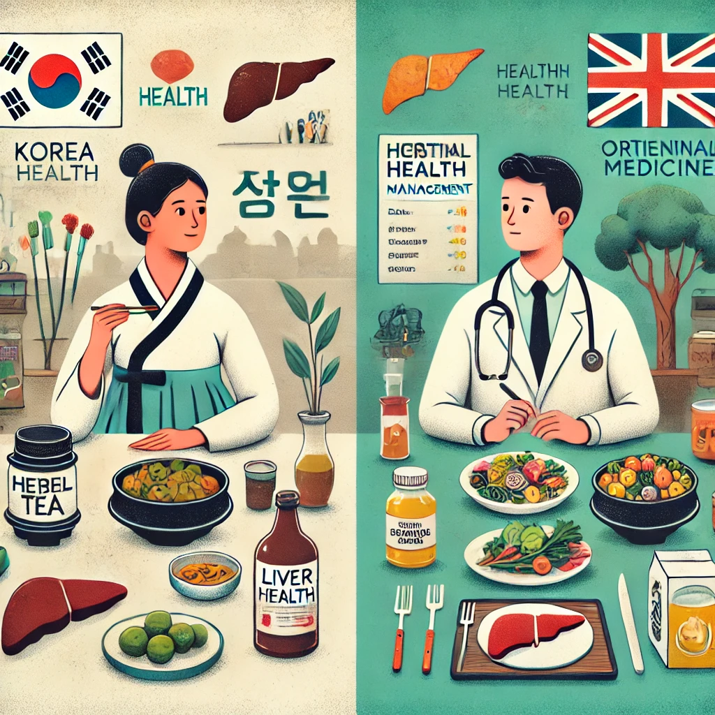 한국과 해외의 간 건강 관리 방법을 비교