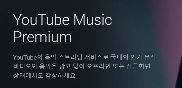 유튜브 뮤직 프리미엄
