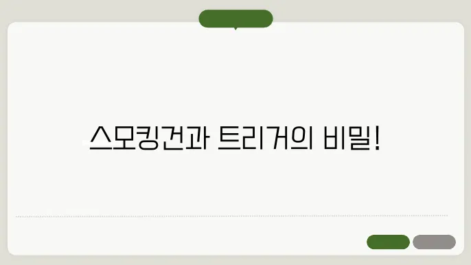 슨모킹건 뜻 트리거 뜻