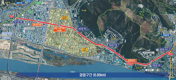사상하단선 노선도