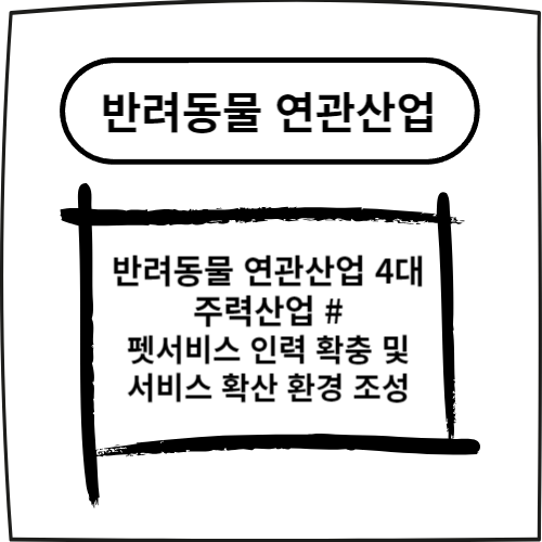  반려동물 연관산업 4대 주력산업 #펫서비스 인력 확충 및 서비스 확산 환경 조성