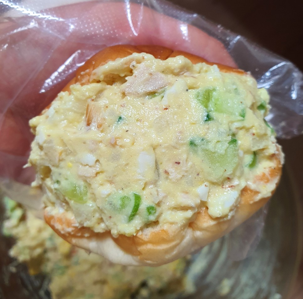  [ 다이어트레시피 ] 두부 마요 모닝빵: 감자 달걀 샐러드 샌드위치