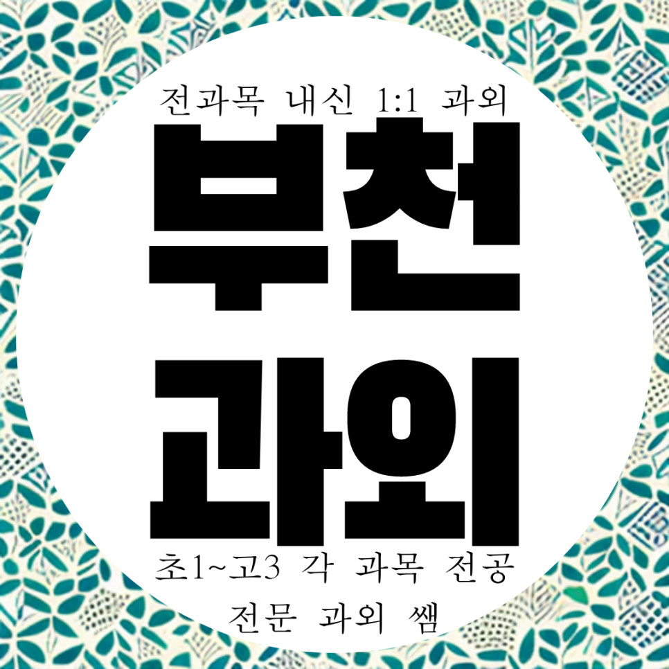  옥길지구 중학생 수학 영어과외 고등 소새울 국어과외 과학