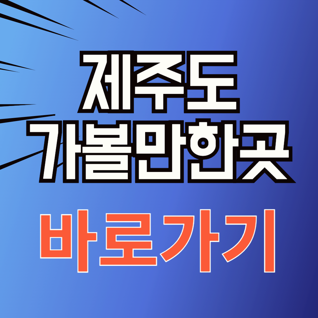 제주도가볼만한곳 식당 가게 음식점 추천 선택 고민이라면?