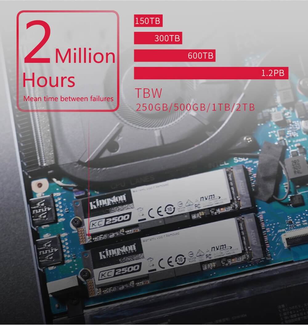 킹스톤 SSD NVMe PCIe M.2 2280 120G 240G 480G 내장 솔리드 스테이트 드라이브 250G 500G 1 테라바이트 하드 디스크 (PC 노트북 데스크탑 M2 용)-3