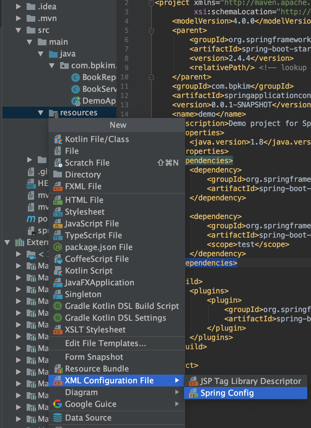  IoC - application.xml 로 빈 설정