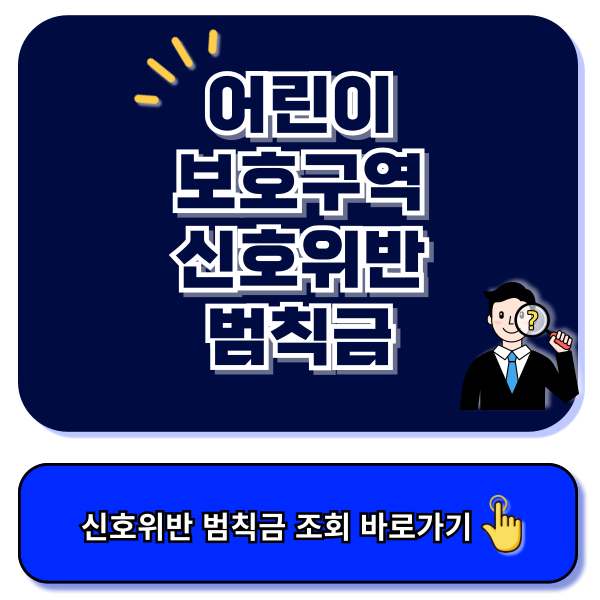 어린이보호구역 신호위반 범칙금