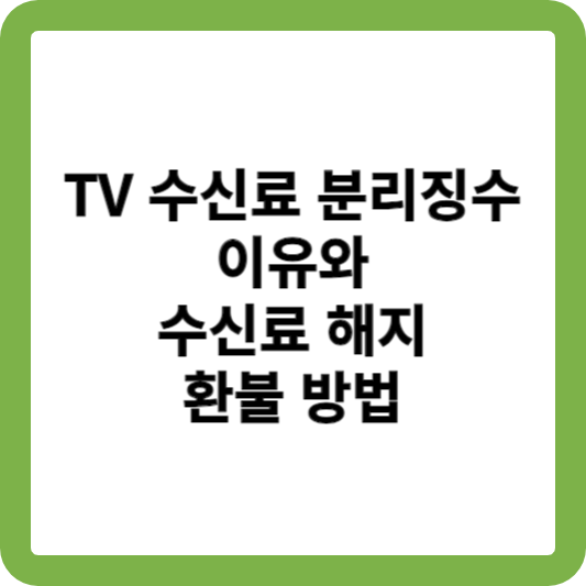 TV 수신료 분리징수