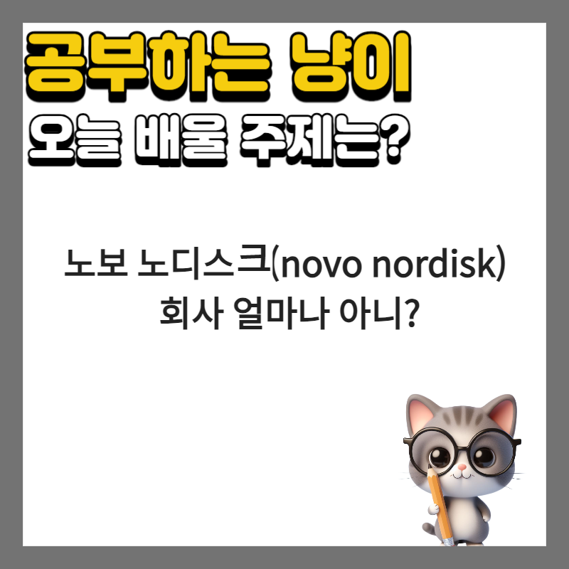 노보 노디스트(novo nordisk) 회사 얼마나 아니?