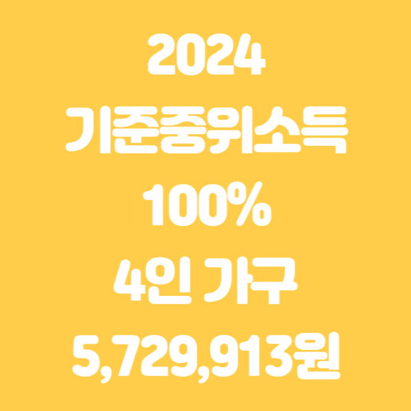 2024 기준중위소득 50% 60% 100% 150% 알아보기