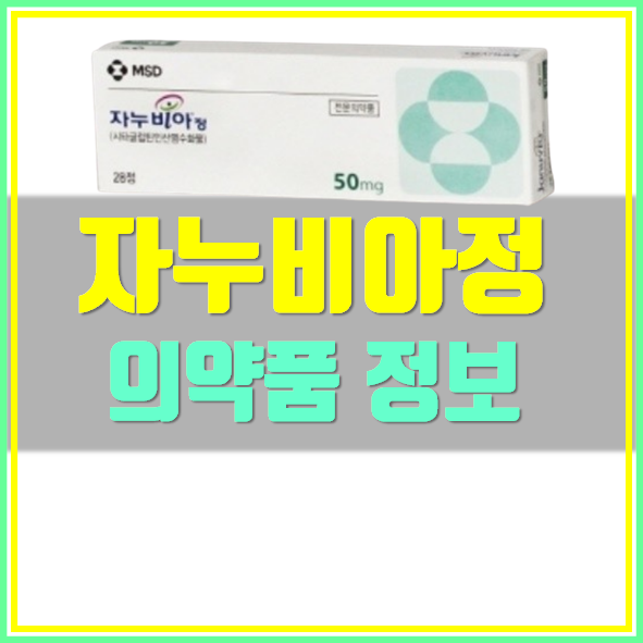  자누비아정 100mg 복용법 효능 부작용