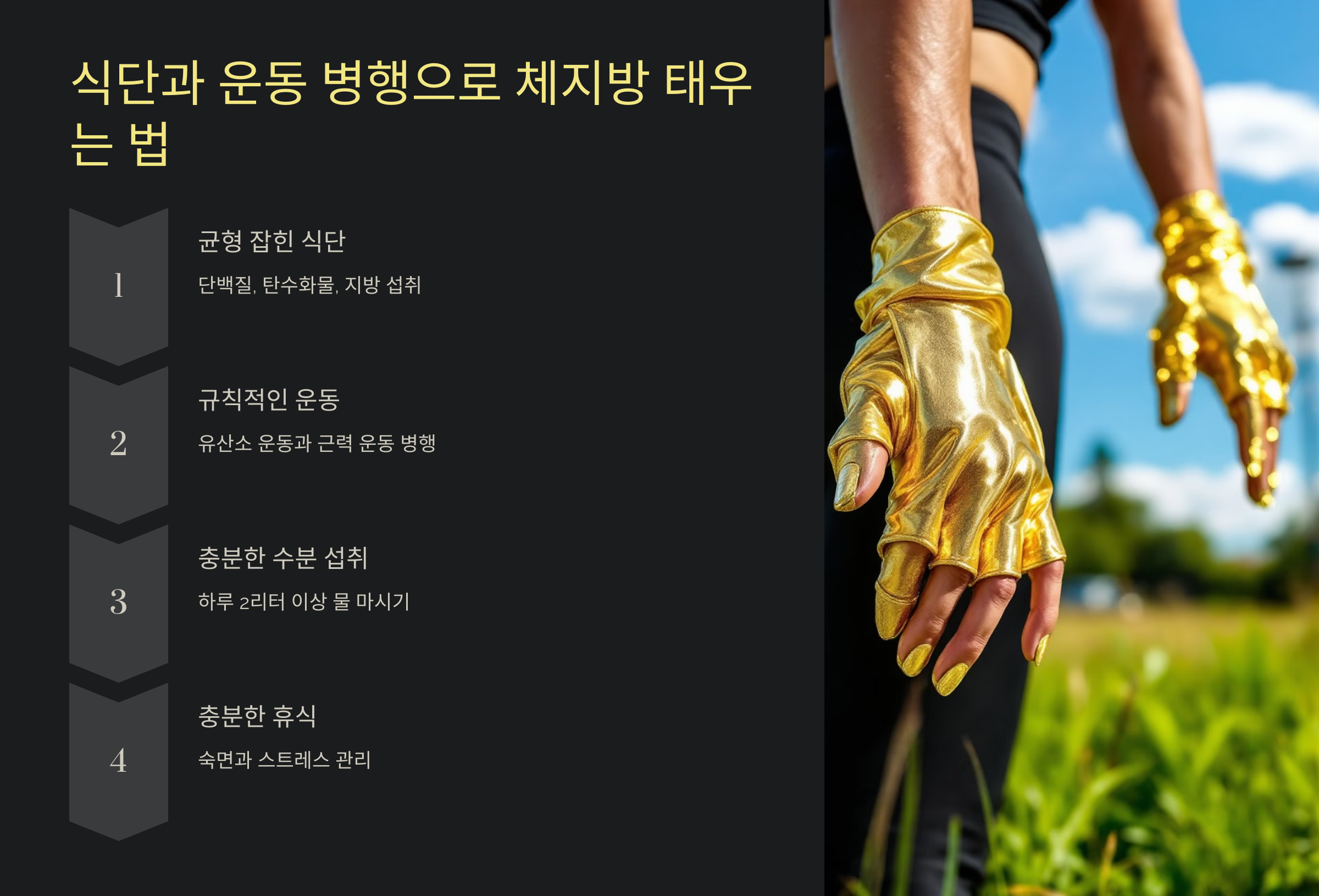 식단과 운동 병행으로 체지방 태우는 법: 체중 감량의 최적화된 전략