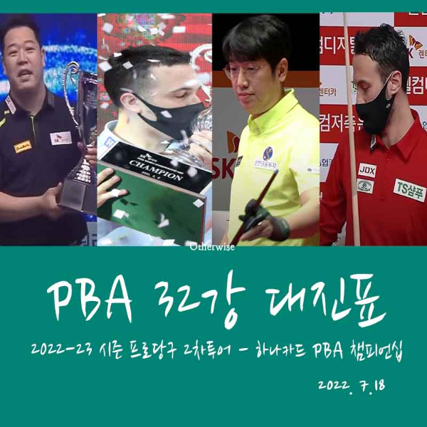 하나카드 PBA챔피언십 32강 대진표 - 64강 경기결과