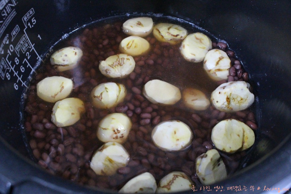 간단하게 팥 삶는 법까지~ 붉은색 밥 만들기 정말 4