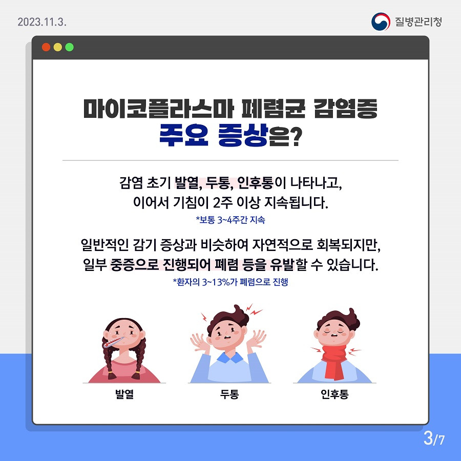 마이크로플라즈마 폐렴 증상