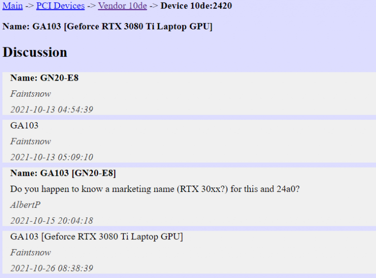  지포스 RTX 3090 모바일이 출시? RTX 3090, 3080Ti 모바일 출시소식