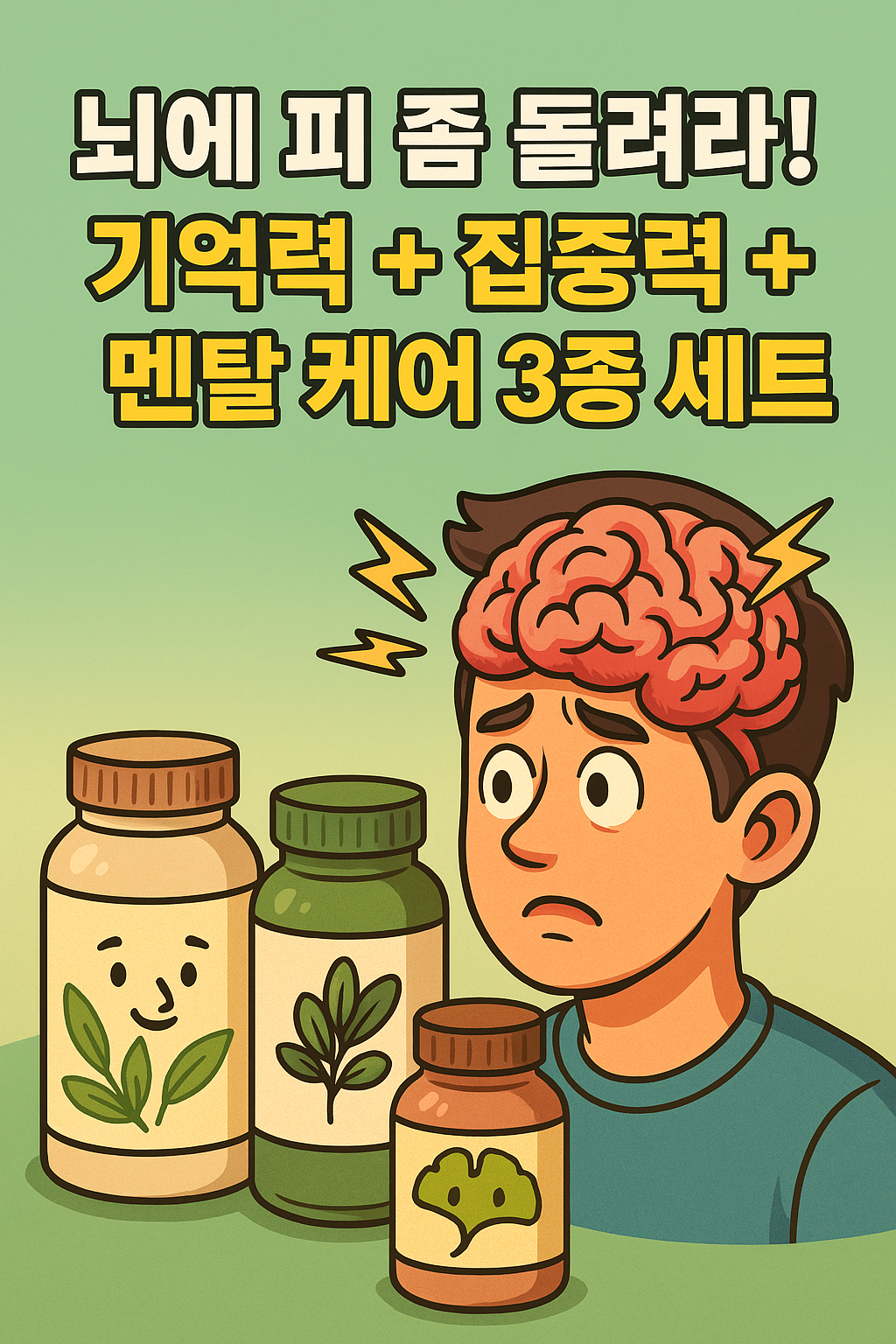 뇌 건강에 좋은 감초, 바코파, 은행잎