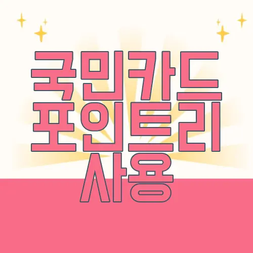 국민카드 포인트리 사용