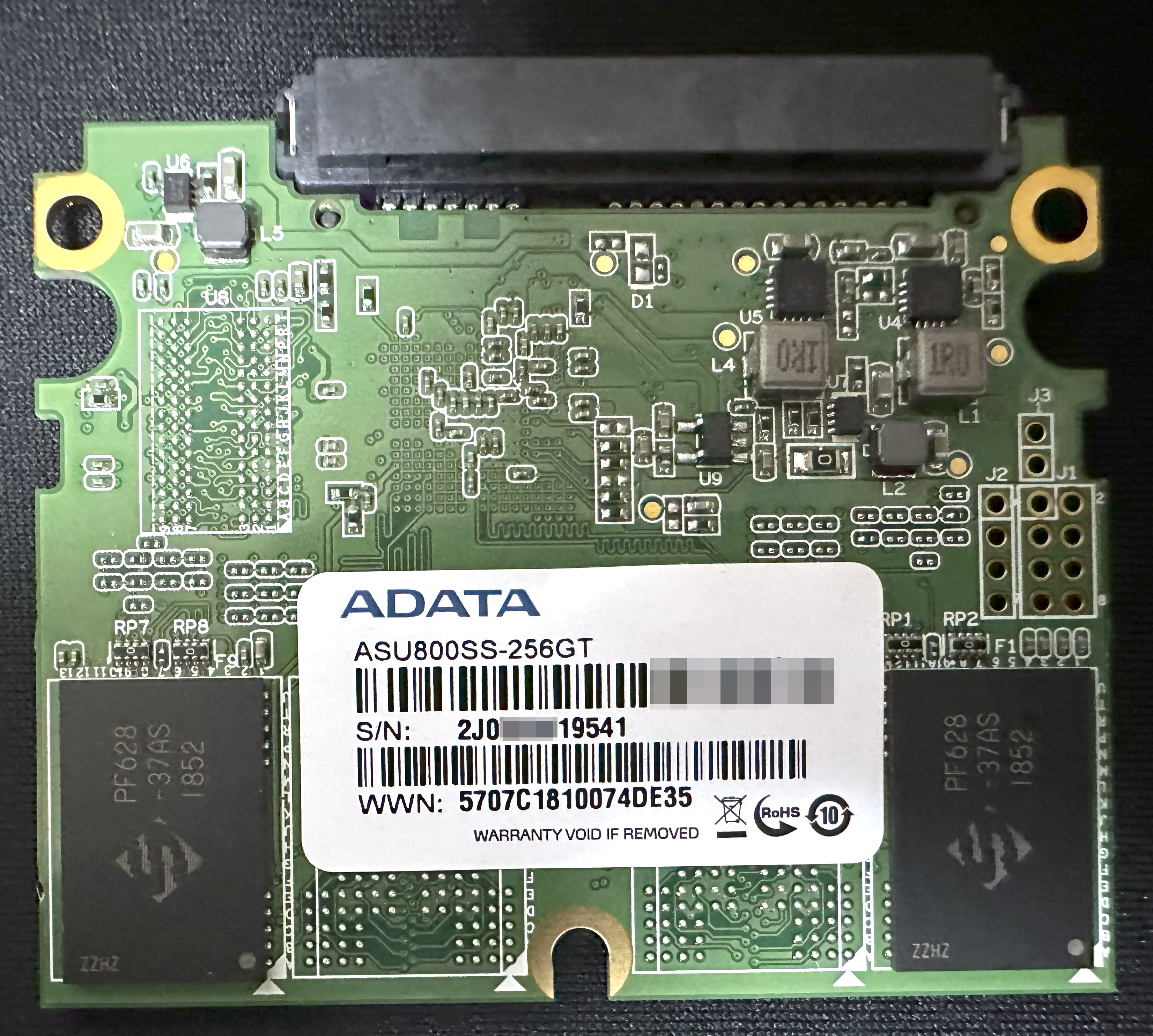ADATA Ultimate SU800 256GB PCB Front (ASU800SS-256GT&amp;#44; 61021728&amp;#44; 2018)