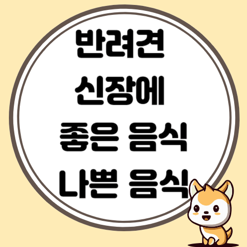 반려견 신장에 좋은 음식vs나쁜 음식