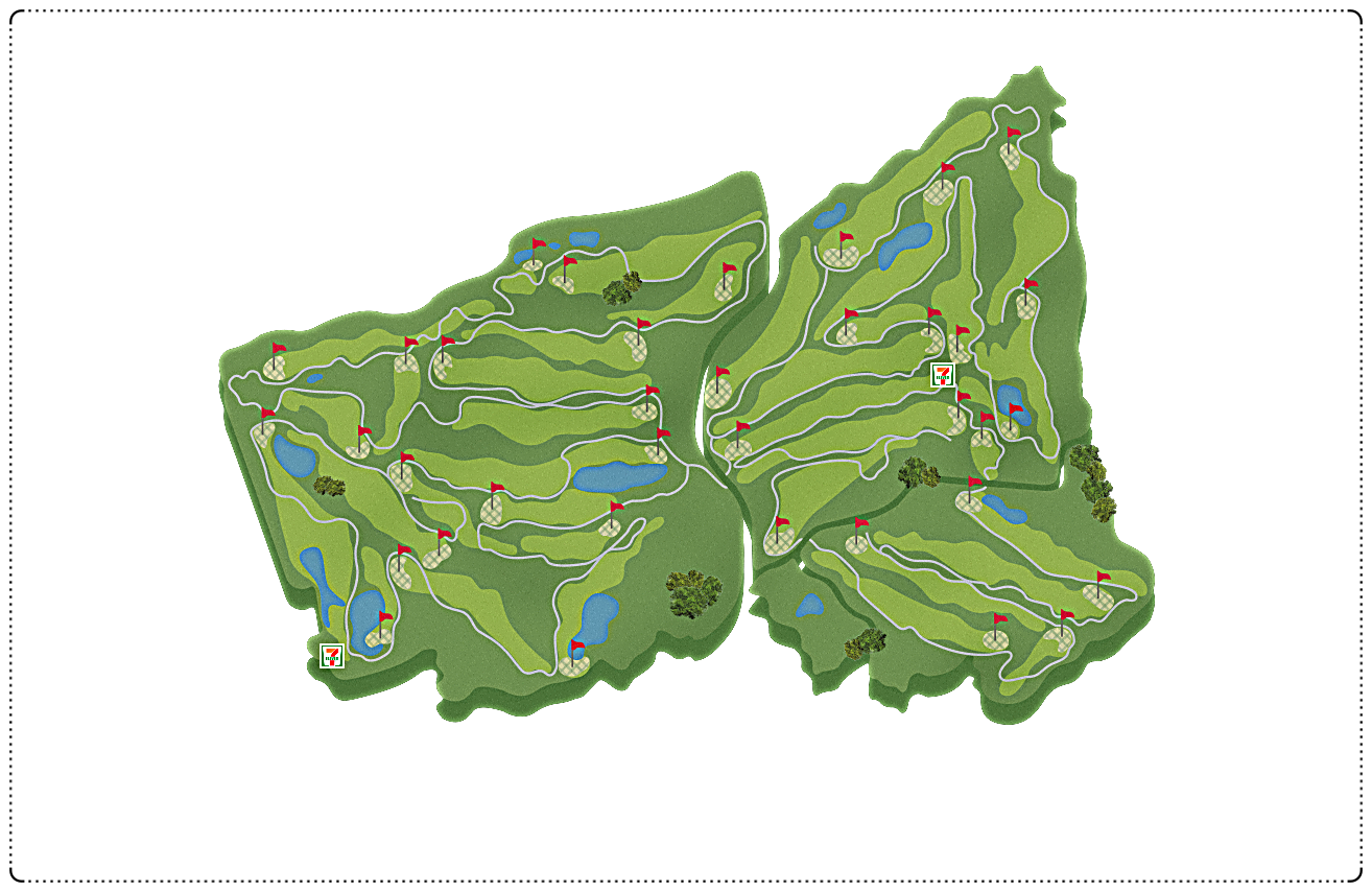 롯데스카이힐 제주CC 골프 코스 전체 조감도