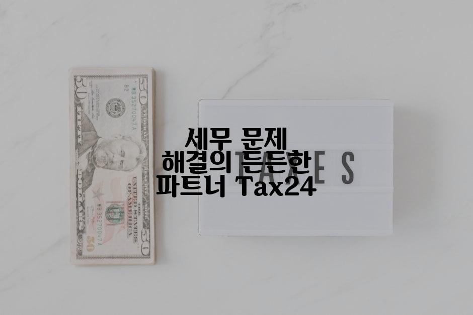 세무 문제 해결의 든든한 파트너 Tax24
