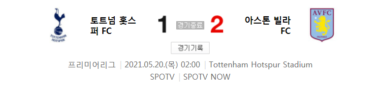  해외축구 - 토트넘 VS 아스톤 빌라 2020 / 2021 프리미어리그 37라운드 하이라이트 (2021년 5월 20일)